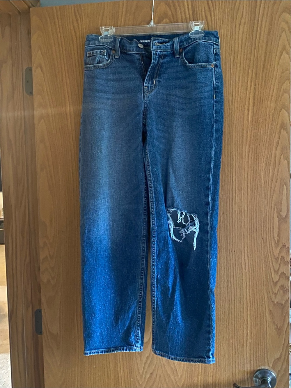 Old Navy Dark Blue Mid-Rise Boyfriend Jeans